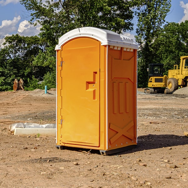 what is the maximum capacity for a single portable restroom in Poynor